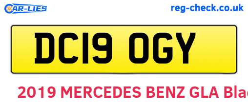 DC19OGY are the vehicle registration plates.