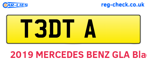 T3DTA are the vehicle registration plates.