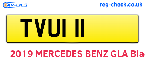 TVU111 are the vehicle registration plates.