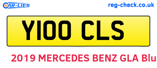 Y100CLS are the vehicle registration plates.