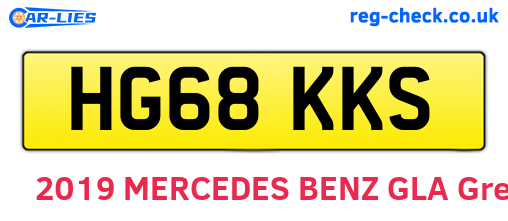 HG68KKS are the vehicle registration plates.