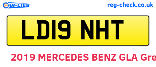LD19NHT are the vehicle registration plates.