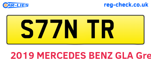 S77NTR are the vehicle registration plates.