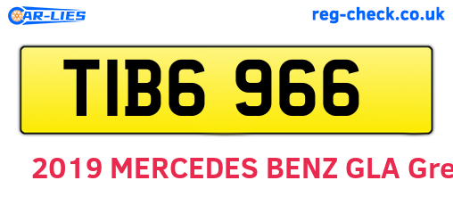 TIB6966 are the vehicle registration plates.