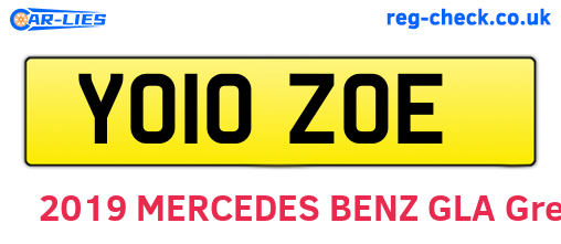 YO10ZOE are the vehicle registration plates.