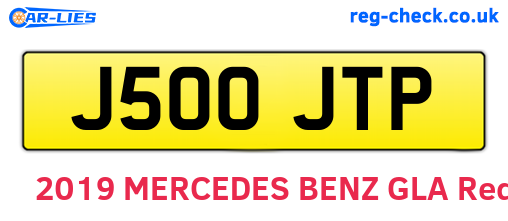 J500JTP are the vehicle registration plates.