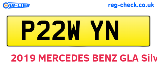 P22WYN are the vehicle registration plates.