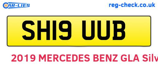 SH19UUB are the vehicle registration plates.