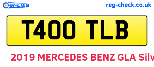 T400TLB are the vehicle registration plates.