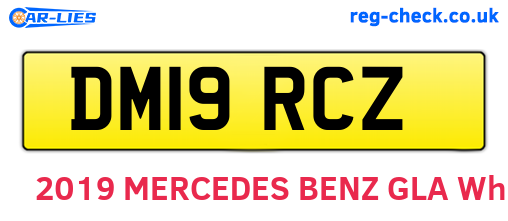 DM19RCZ are the vehicle registration plates.