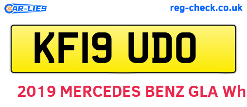 KF19UDO are the vehicle registration plates.