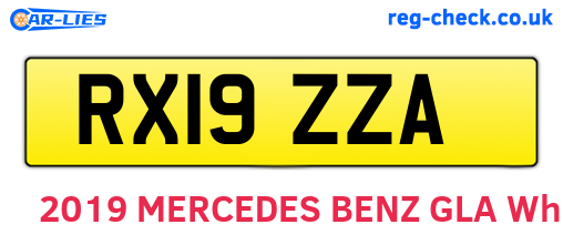 RX19ZZA are the vehicle registration plates.