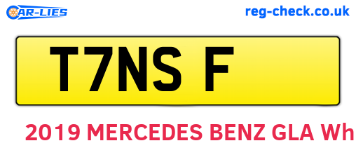 T7NSF are the vehicle registration plates.