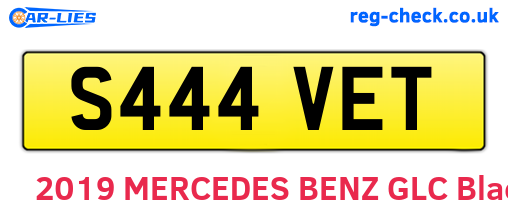 S444VET are the vehicle registration plates.