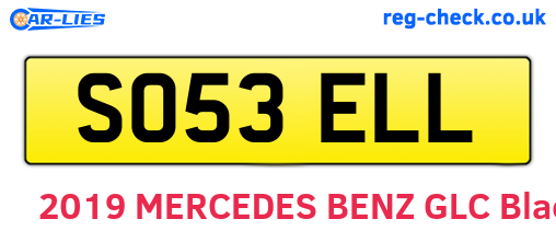 SO53ELL are the vehicle registration plates.
