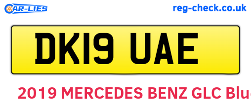 DK19UAE are the vehicle registration plates.