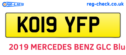 KO19YFP are the vehicle registration plates.
