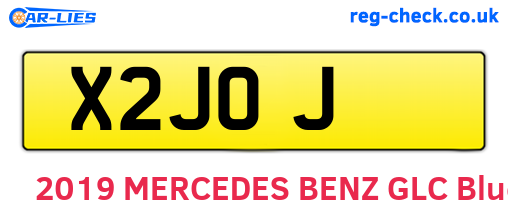X2JOJ are the vehicle registration plates.