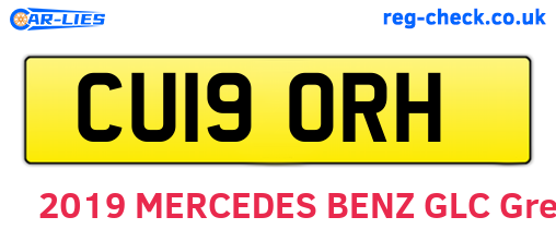 CU19ORH are the vehicle registration plates.