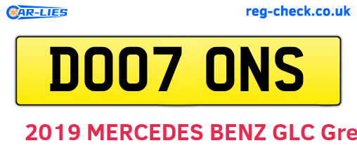 DO07ONS are the vehicle registration plates.