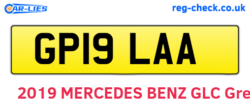 GP19LAA are the vehicle registration plates.