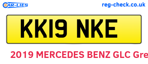 KK19NKE are the vehicle registration plates.