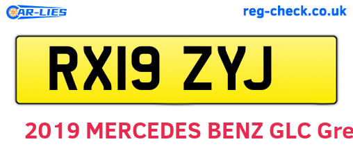 RX19ZYJ are the vehicle registration plates.