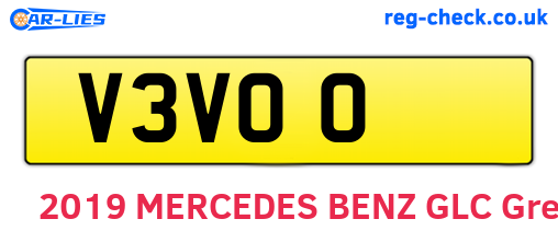V3VOO are the vehicle registration plates.