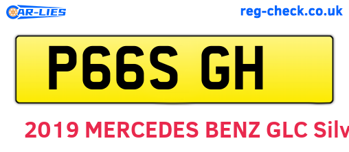 P66SGH are the vehicle registration plates.