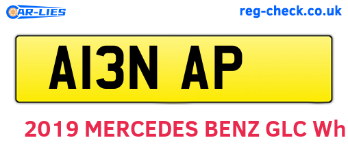 A13NAP are the vehicle registration plates.