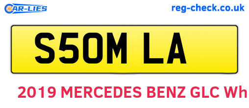 S50MLA are the vehicle registration plates.