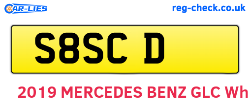 S8SCD are the vehicle registration plates.