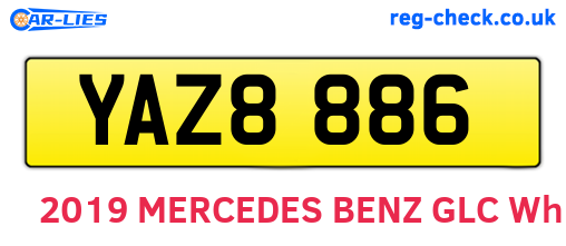 YAZ8886 are the vehicle registration plates.