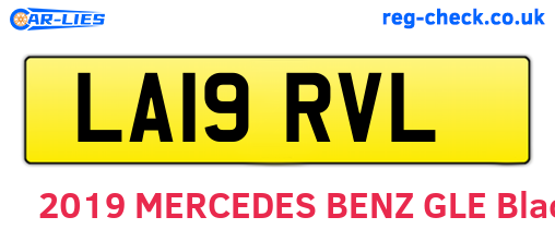 LA19RVL are the vehicle registration plates.