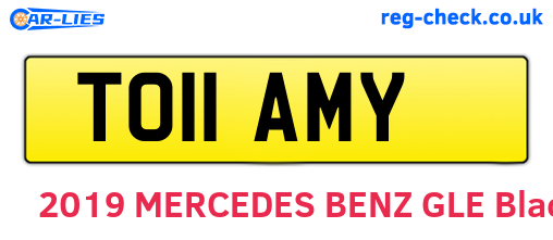 TO11AMY are the vehicle registration plates.