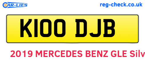 K100DJB are the vehicle registration plates.
