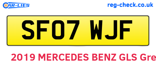 SF07WJF are the vehicle registration plates.