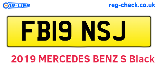FB19NSJ are the vehicle registration plates.