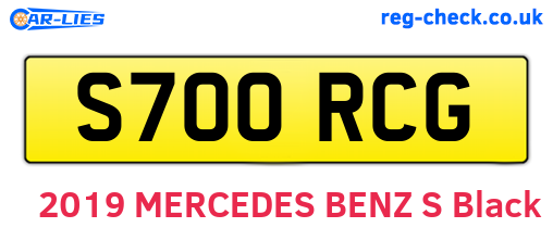 S700RCG are the vehicle registration plates.