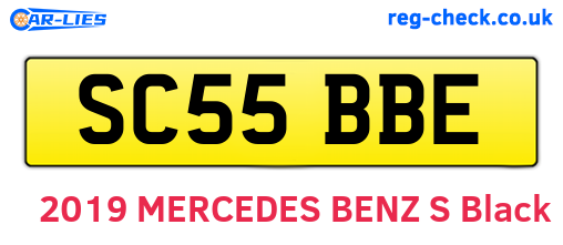 SC55BBE are the vehicle registration plates.