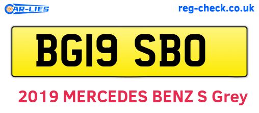 BG19SBO are the vehicle registration plates.
