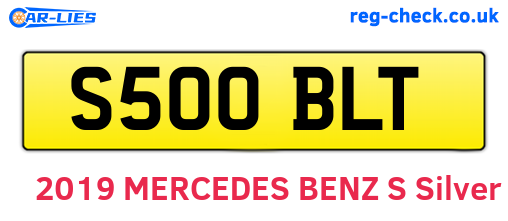 S500BLT are the vehicle registration plates.