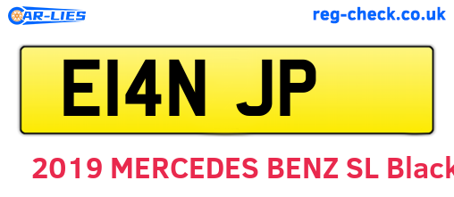 E14NJP are the vehicle registration plates.