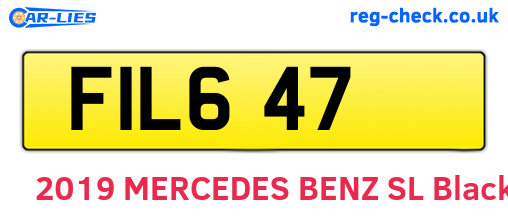 FIL647 are the vehicle registration plates.