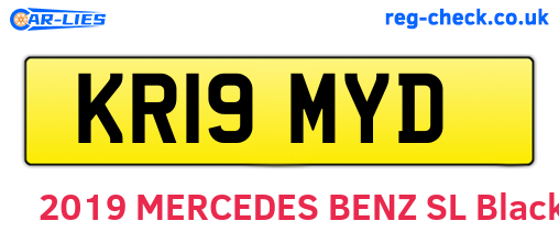 KR19MYD are the vehicle registration plates.