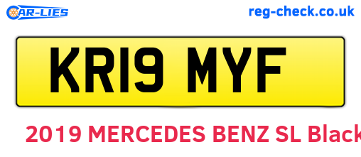 KR19MYF are the vehicle registration plates.
