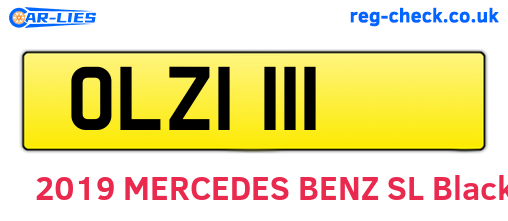OLZ1111 are the vehicle registration plates.