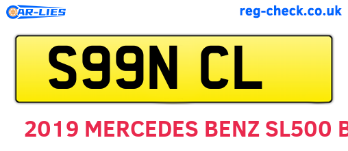S99NCL are the vehicle registration plates.