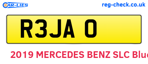 R3JAO are the vehicle registration plates.