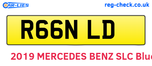 R66NLD are the vehicle registration plates.